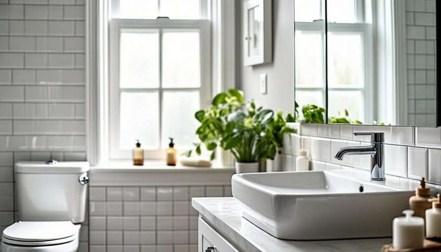 Clean mold-free bathroom